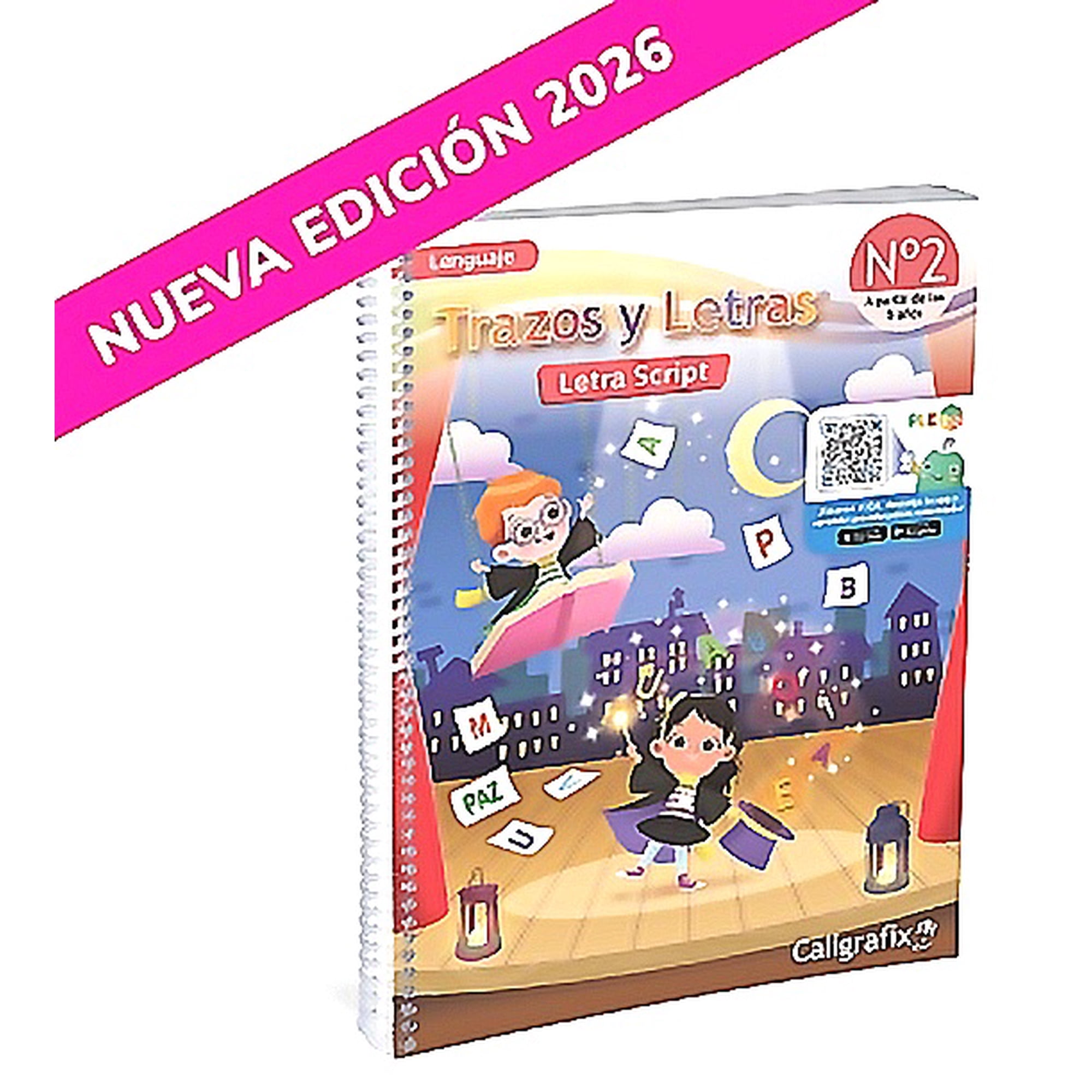 Caligrafix - Libro Trazos Y Letras N°2. Edicion 2026 - Letra Script