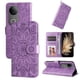 thumbnail image 1 of Funda tipo cartera FOXDOCK para Vivo S20 , diseño girasol en relieve, cuero PU, cierre magnético, soporte y tarjetero, 1 of 5