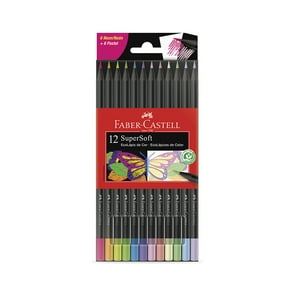 Faber Castell - Lápices De Color Supersoft Faber-Castell X12 Neónpastel