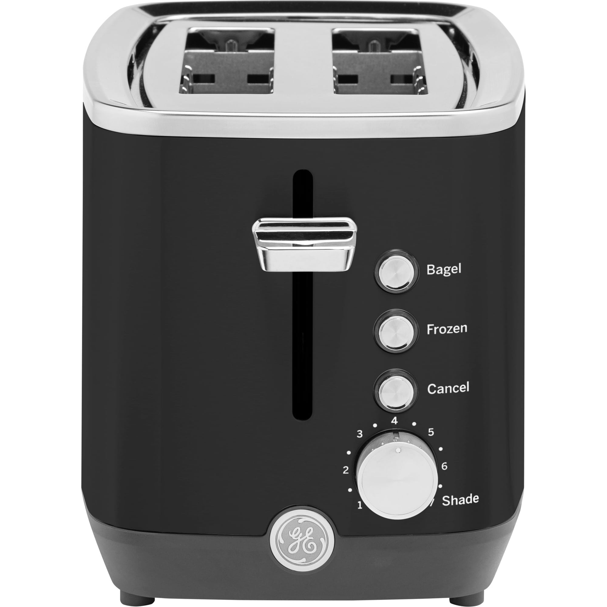 Tostadora Ge De 2 Rebanadas, Acero Inoxidable Negro, 850 W, 7 Ajustes De Pantalla