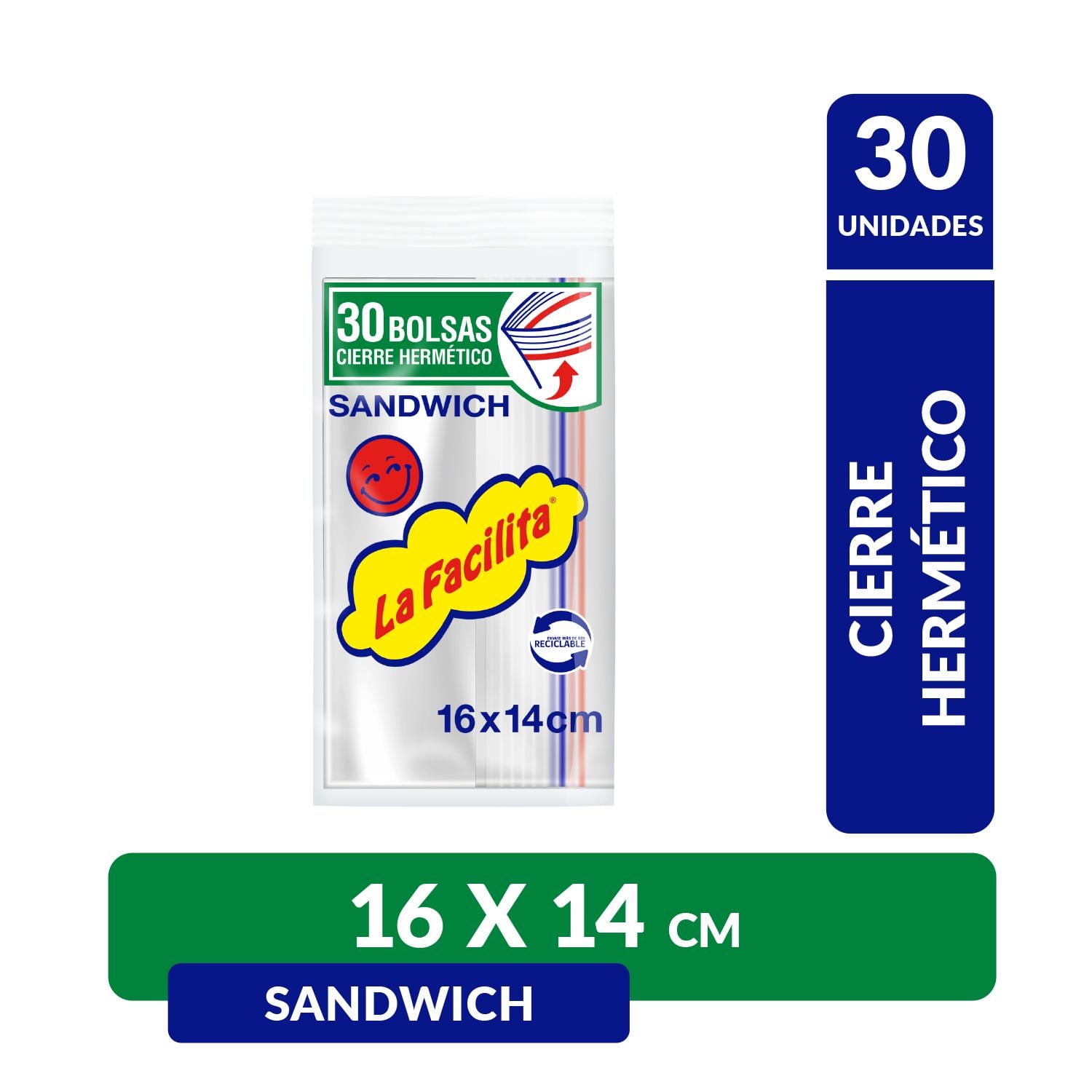 Bolsas Herméticas Con Cierre Pequeña 16x14 Cm 1 Un La Facilita