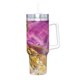 thumbnail image 2 of Caballeros Dorados Vaso aislado de acero inoxidable con asa, diseño temático, regalo para familia, amigos y fans; incluye pajita y encaja en el portavasos estándar, 40 oz, 2 of 6