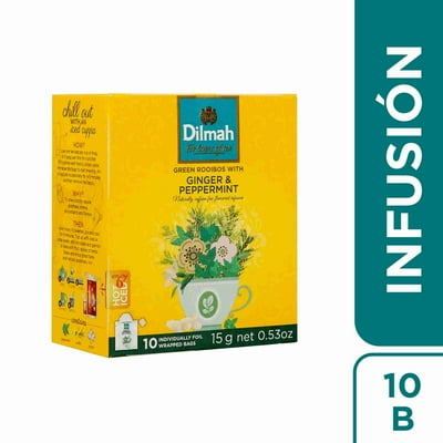 Infusión Menta Jengibre 10 Un Dilmah