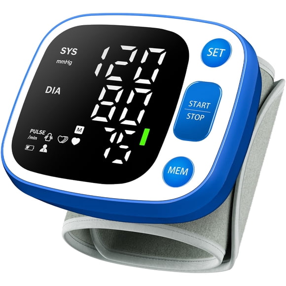 Monitor digital digital de presión arterial Oklar, recargable, azul