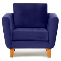 Barra Design - Sillón Thomas Felpa Azul