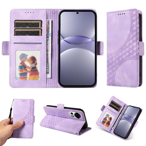 Carcasa FOXDOCK Huawei Nova 14 de cuero PU, diseño acolchado clásico, protección contra caídas y rayones
