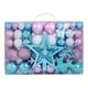 thumbnail image 1 of Juego De 102 Bolas Navideñas Con Adornos De Ciervos Y Estrellas Para El Hogar, Bodas, Cumpleaños, Azul, Blanco Y Rosa, 1 of 3