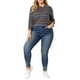 thumbnail image 2 of Agnes Orinda Conjuntos de Halloween para Mujeres Tallas Grandes Tops Universitarios de Manga 3/4 Blusa Casual Elegante de Punto a Rayas Cuello Asimétrico Camiseta de Moda 6X Azul, 2 of 7