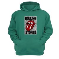 Genérico - Polerón Canguro The Rolling Stones Verde Aguamarina Talla Xl Unisex
