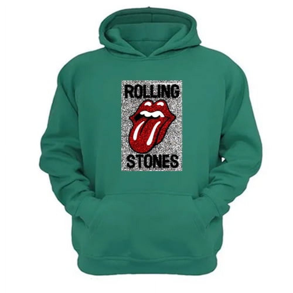 Genérico - Polerón Canguro The Rolling Stones Verde Aguamarina Talla Xl Unisex