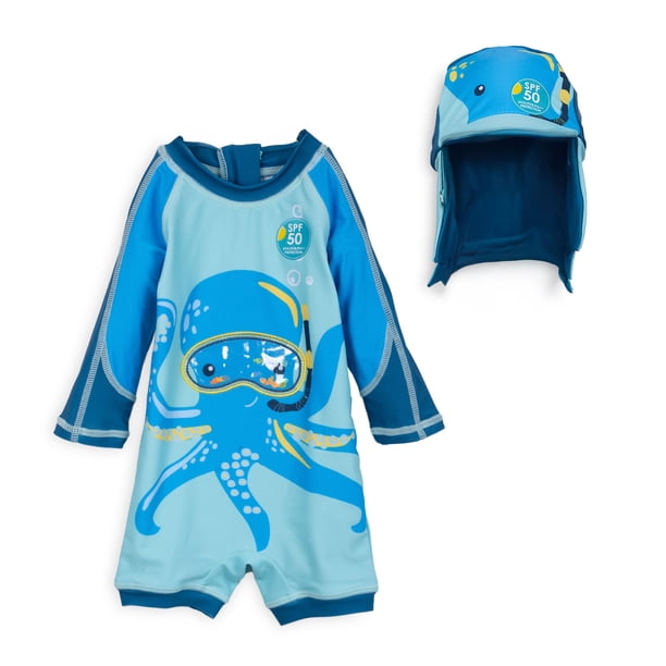 Traje de Baño Bebé Niño Protección UV Pulpo Calipso Pillin