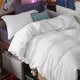 thumbnail image 1 of Funda de edredón para cama doble o doble XL para niños, blanca con cierre de cremallera, 1 of 7