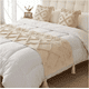 thumbnail image 2 of Piecera de cama diseño boho 2p y king + fundas decoración boho clásico color crema, 2 of 3