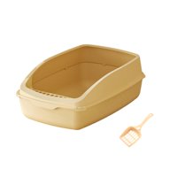 Ioensy - Caja De Arena Caja De Arena Inodoro Grande Para Gatitos Para Gatos De Interior Mascotas Pequeñas Amarillo