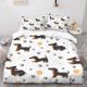 thumbnail image 1 of Dachshund Pattern Bedding Set Soft and Comfortable All-Season Duvet Cover and Pillowcase Set Ideal for Home and Bedroom, 1 of 1