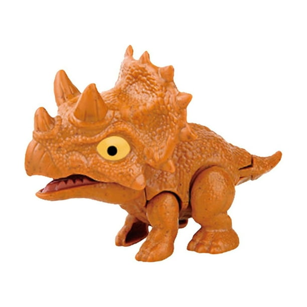 Dinosaurio Juguete Figura de acción Creativa con las Flexible Tricky Mano Animal Marioneta de mano para Regalos , Triceratops marrones