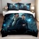 thumbnail image 1 of 3pcs Bedding set bedding cushion cover Warner Wizarding World Dumbledore & Harry Fighting Inferi Print Duvet Cover Set, 1 of 1