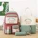 thumbnail image 1 of 4pcs School Bags Set Kawaii Multi-pocket Backpack With Plush Rabbit Badges, Pencil Case, Handbag, Crossbody Bag For For Girls Boys Travel School Bag, 1 of 3