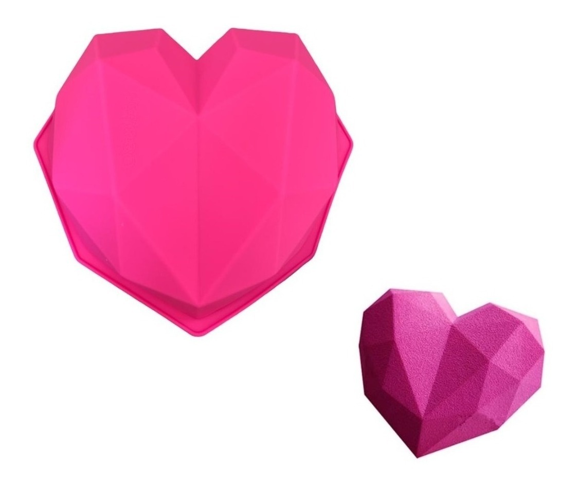 Genérico - Molde Corazon Diamante Molde De Silicona Corazón Chocolate
