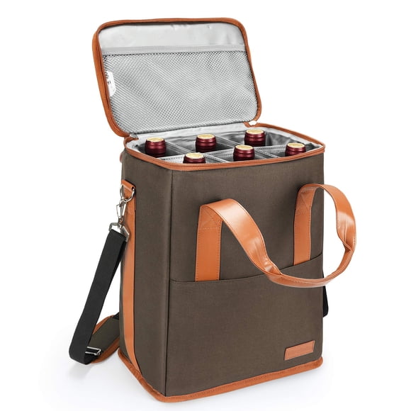 Estuche de regalo Tirrinia para 6 botellas, aislante y acolchado