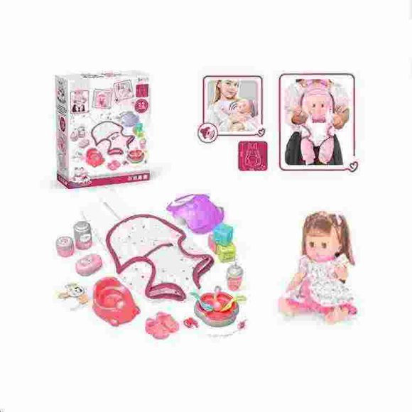 Muneca Con Portabebe Y Accs - Kptoys