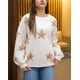 thumbnail image 1 of sweater polerón con estrellas beige - MM SHOP, 1 of 3
