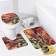 thumbnail image 4 of Calabozos y dragones-theme 4-Piece Shower Curtain Set with Rugs, Waterproof Bathroom Decor Set Includes Bath Mat, U-Shaped Rug, Toilet Lid Cover and Curtain with Hooks, 4 of 6