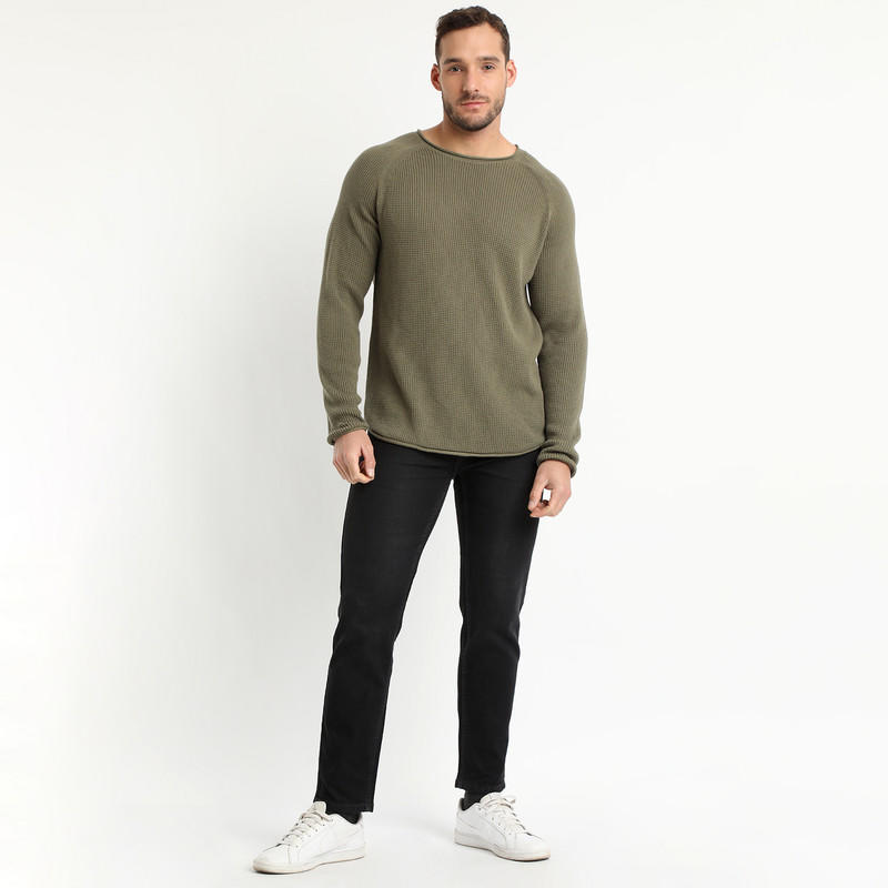 Truval - Sweater Cuello Redondo Khaki Claro