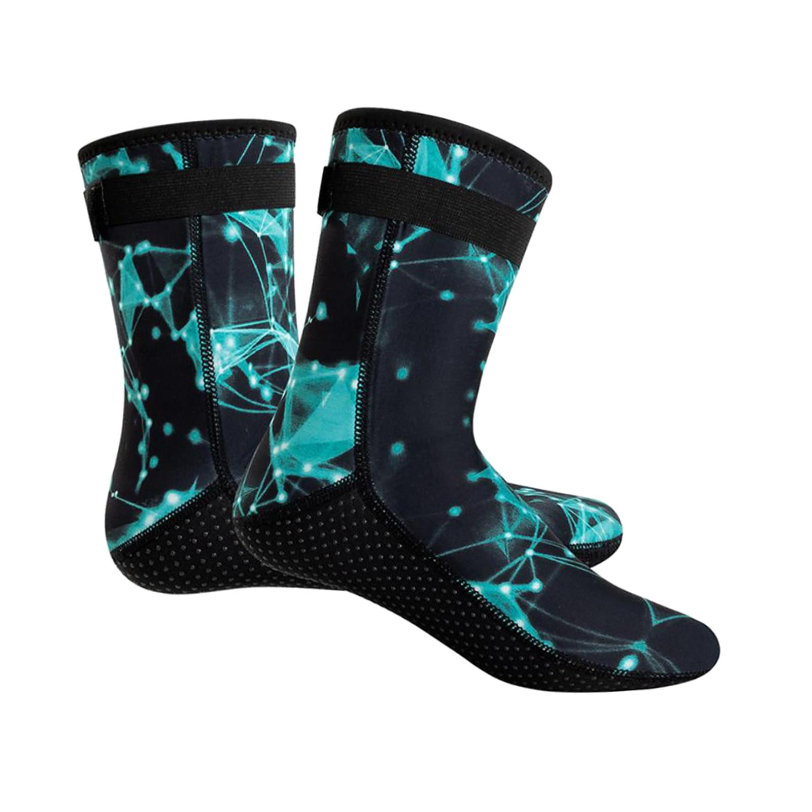 Magideal - Calcetines De Buceo Calcetines De Traje De Neopreno De 3 Mm Calcetines De Bota De Playa Impermeables Unisex Calcetines De Agua Térmicos Elásticos Para , Verde, S