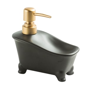 Bothyi - Dispensador De Jabón Manual, Dispensador De Botellas Para Encimera Del Hogar, Lavadero, Negro