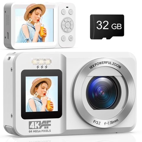 Cámara Digital Camworld 4K 64Mp Uhd 18X Con Tarjeta Tf De 32