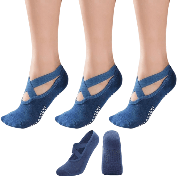 Calcetines Antideslizantes Yoga Pilates Set 3 Pares