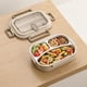 thumbnail image 2 of Caja Bento REGALWOVEN, Lonchera para Adultos, Contenedor de Preparación de Comidas a Prueba de Fugas con 3 Compartimentos y Acero Inoxidable 304 para Trabajo y Viajes Marrón Claro-2, 2 of 5