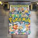 thumbnail image 1 of Pokmon 3 Piece Sets Full/Queen Size - Reversible Microfiber Quilts with Shams Soft Lightweight Bedspread Coverlet Comforter for All Season Bed Sheets, 1 of 4
