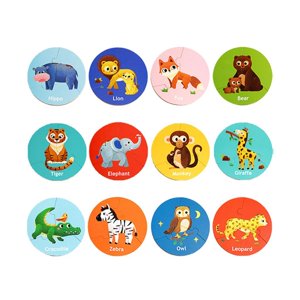 Magideal - Rompecabezas De Animales, Rompecabezas Para Niños Pequeños, Juegos De Desarrollo Preescolar, Rompecabezas Con Temática De Animales Para Concentrarse, Animal Del Bosque
