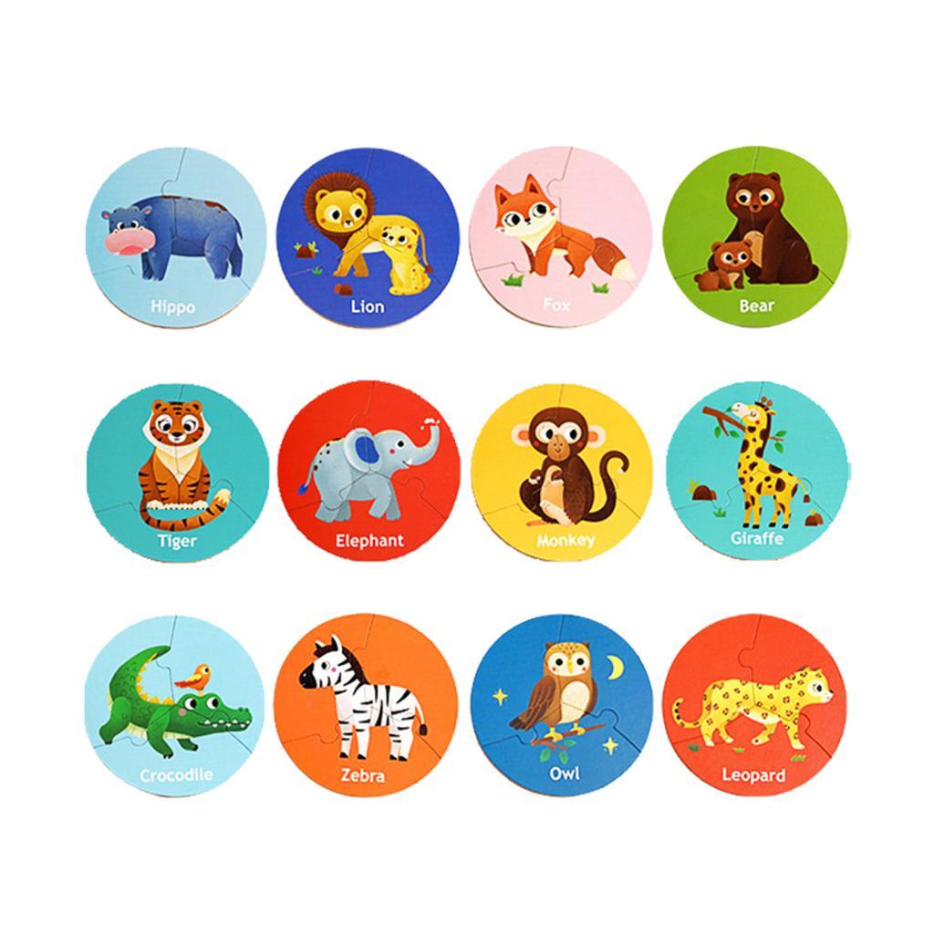 Magideal - Rompecabezas De Animales, Rompecabezas Para Niños Pequeños, Juegos De Desarrollo Preescolar, Rompecabezas Con Temática De Animales Para Concentrarse, Animal Del Bosque