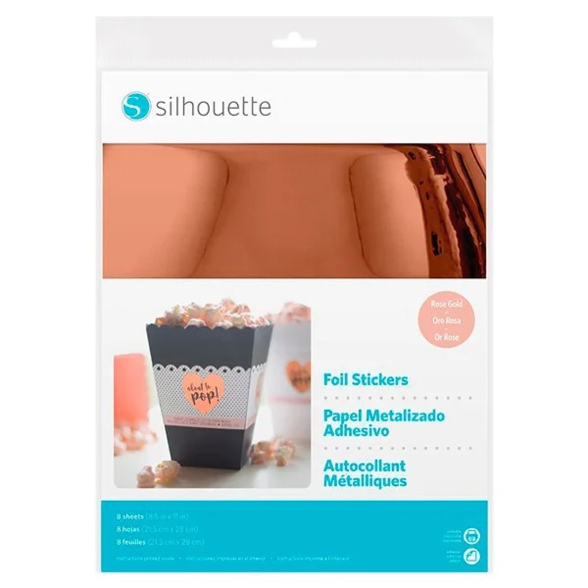Hojas Metálicas Imprimibles Oro Rosado Silhouette