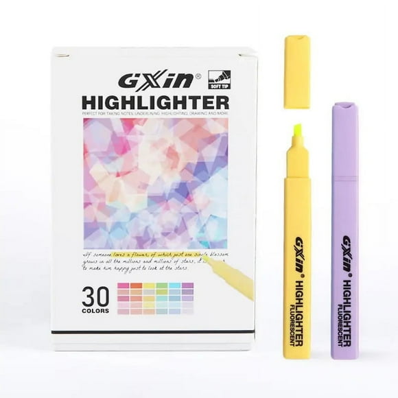 Destacadores Set 30 Colores Pastel