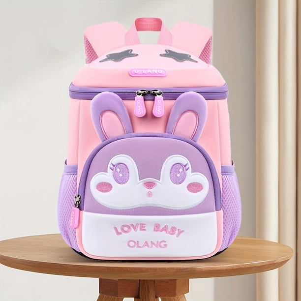 Kindergarten School Bag Girls New Cute Little Kids Anti-lost Backpack Bucket Bag Lightweight Spine Protection Backpack With Reflective Design