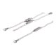 thumbnail image 2 of Conector de broches magnéticos de acero inoxidable de 3 piezas con extensor de cadena de plata, 2 of 5