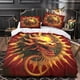 thumbnail image 3 of Juego De Ropa De Cama De 3 Piezas Con Diseño De Dragón Chino Fundas De Almohada Funda Nórdica Wyvern Con Cierre De Cremallera Funda De Edredón De Microfibra Suave Tamaño Doble, 3 of 3