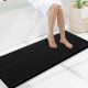 thumbnail image 1 of Alfombra de baño Smiry Luxury Chenille 120 x 43 cm, color negro, 1 of 8