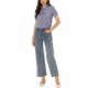 thumbnail image 2 of INSPIRE CHIC Blusa de Chifón con Estampado Retro de Regreso a Clases para Mujer, Manga Corta, Lazo, Cuello Peter Pan, XL, Púrpura Claro-Puntos, 2 of 6