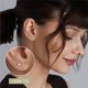 thumbnail image 3 of Aretes Gilded con Diamante de Laboratorio 1/10 ct en Plata Esterlina 925, 3 of 8