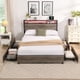 thumbnail image 2 of Full Bed Frame, Storage Headboard with Charging Station, Solid and Stable, Noise Free, No Box Spring Needed, Easy Assembly, 2 of 3