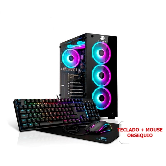 PC GAMER SNAKE INTEL I5-9NA+RTX 2060 6GB+RAM-16GB+SSD 512GB +1TB HDD +TECLADO Y MOUSE