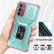 thumbnail image 3 of Funda Armada para Samsung Galaxy A15 5G con Tapa Deslizante y Soporte Magnético Giratorio Verde, 3 of 5