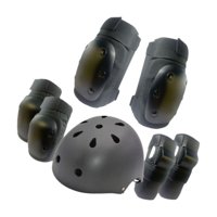 Ioensy - Conjunto De Equipo De Protección Para Niños, Coderas Para Monopatín, Longboard, Multideportes, M, Negro