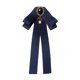 thumbnail image 4 of Cinta Pajarita Broche Corbata Cócteles Fiesta Graduación Bowknot Broche Pin Azul Con Rojo, 4 of 5