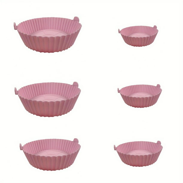 6pcs, Silicone Air Fryer Liners, 6 Different Sizes Air Fryer Liners Pots, Silicone Basket Bowls, Reusable Baking Trays, Oven Accessories, Baking Tools, Kitchen Gadgets, Kitchen Accessories, Home Kitc